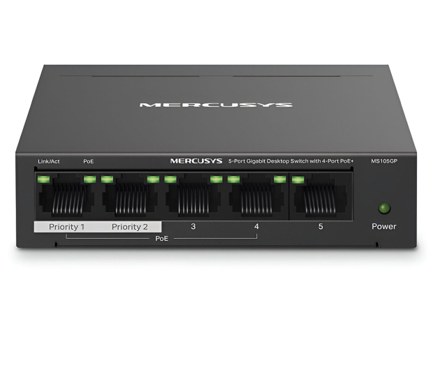 Mercusys MS105GP (5x10/100/1000Mbit) 4xPoE+ - 1321861 - zdjęcie